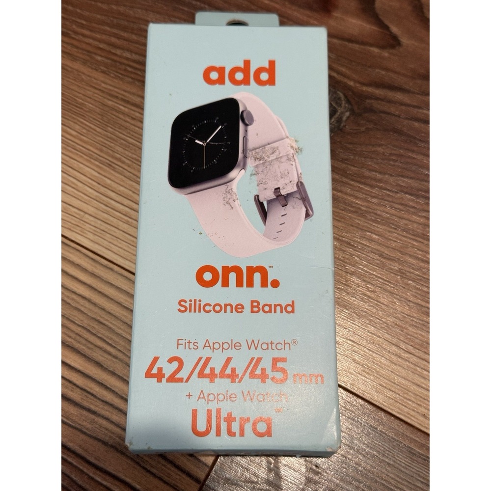 Onn Add Apple 42/44/45mm Ultra Silicone Watch Band White